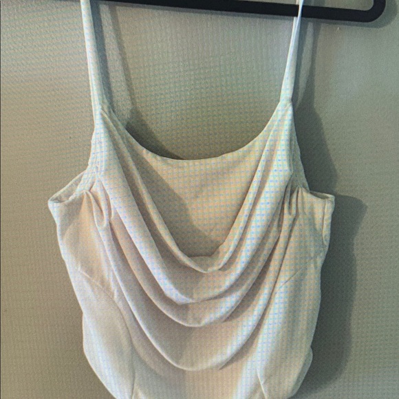 Elegant Cream Drape Neck Women's Top - Picture 1 of 2